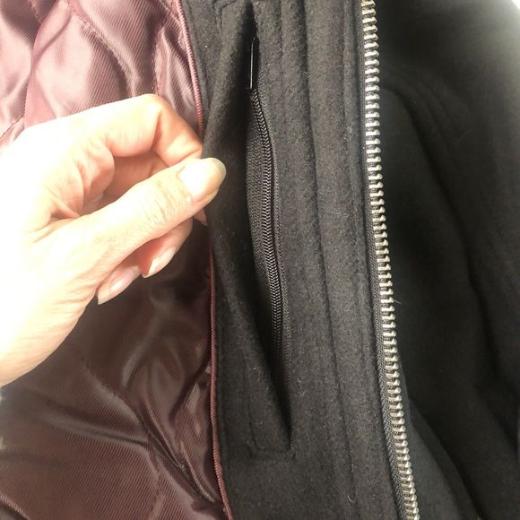 Cole Haan Men's Black Melton Wool Trucker Jacket Small NWT - Picture 12 of 16